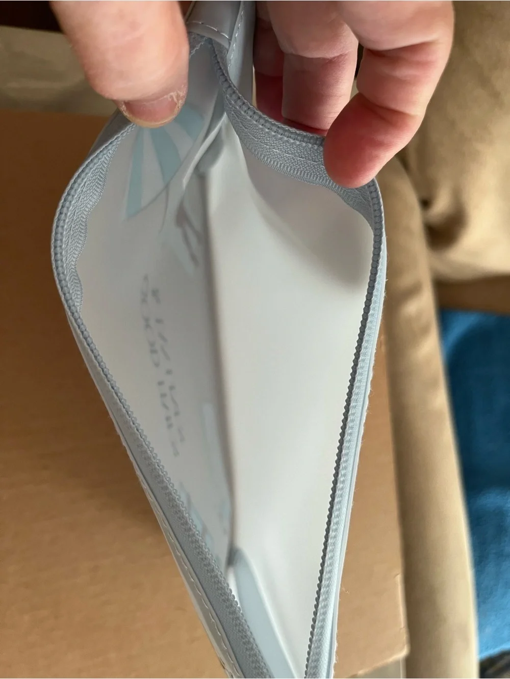 Good Times & Tan Lines Cosmetic Pouch - Light Gray
